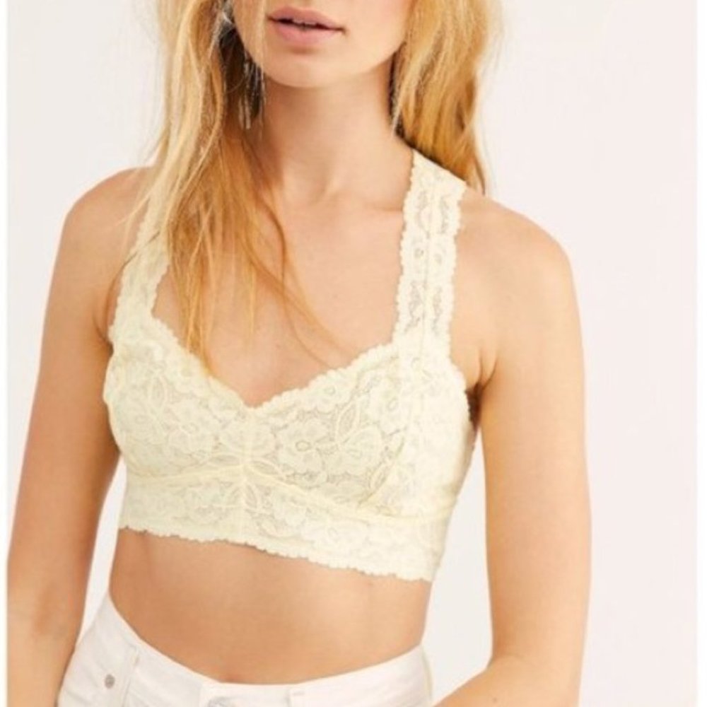 Free People Galloon Lace Racerback Bralette XS NEW - Picture 5 of 9